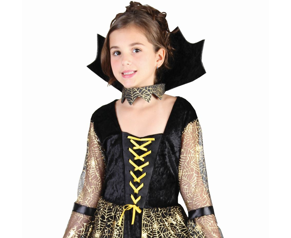 Role play-set for child Spider Witch (dress, collar), size 110/120 cm EOL
